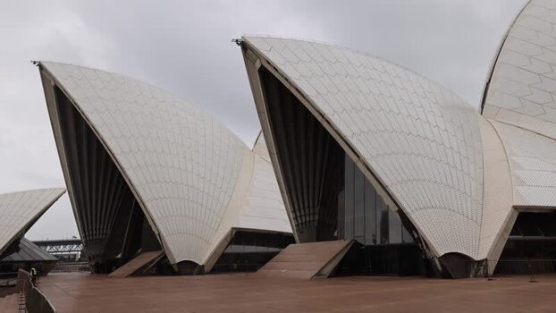 View of Sydney Opera House in Sydney Australia.
