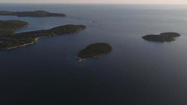 Aerial view of Brijuni National Park islands Croatia.