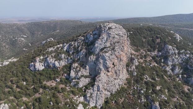 Aerial view of rocky mountain in Famagusta Northern Cyprus.