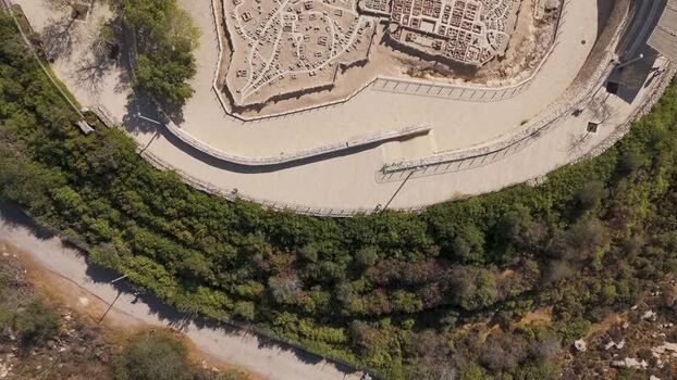 Aerial view of The Israel Museum model in Jerusalem Israel. Aerial view of The Israel Museum model in Jerusalem Israel.