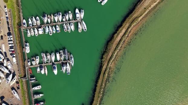 Aerial view of Suffolk Yacht Harbour United Kingdom.