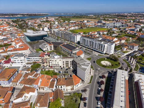 Aerial view of the city s architecture blending with the natural landscape Vila Nova de Gaia Portugal. Aerial view of the city s architecture blending with the natural landscape Vila Nova de Gaia Portugal.