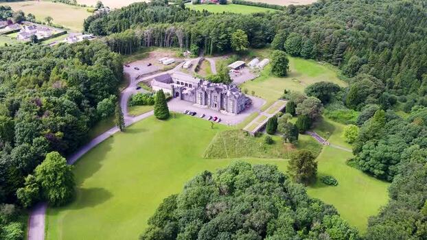 Aerial view of Belleek Castle Hotel in Ballina Ireland. Aerial view of Belleek Castle Hotel in Ballina Ireland.