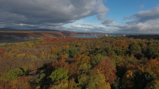 Aerial view of autumn foliage at Locust Grove United States. Aerial view of autumn foliage at Locust Grove United States.