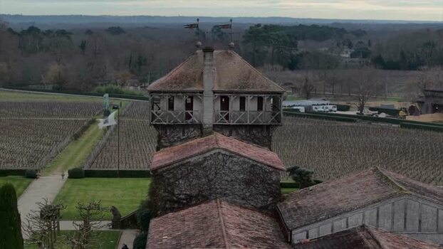 Aerial view of Chateau Smith Haut Lafitte France.