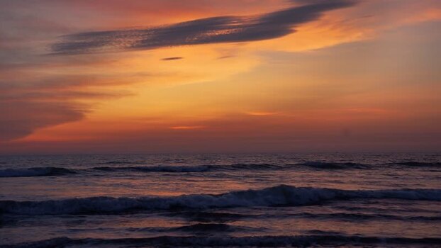 View of the sunset over the ocean at Cox s Bazar Bangladesh. View of the sunset over the ocean at Cox s Bazar Bangladesh.
