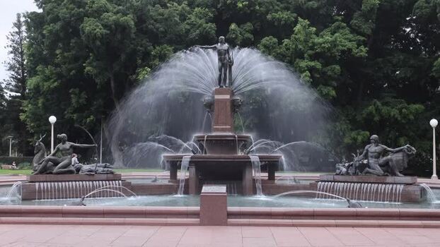 View of the Archibald Fountain in Sydney Australia.