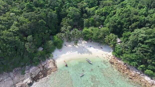 Aerial view of Perhentian Islands beach in Terengganu Malaysia. Aerial view of Perhentian Islands beach in Terengganu Malaysia.