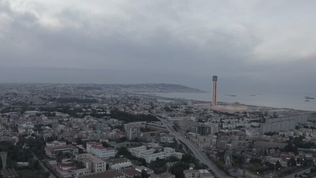 Aerial view of Great Mosque of Algiers Algeria.