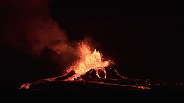 View of volcanic eruption in Pahoa United States. View of volcanic eruption in Pahoa United States.