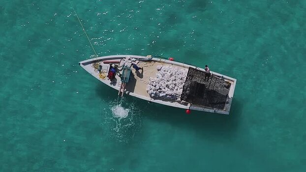 Aerial view of a boat on turquoise water Maldives. Aerial view of a boat on turquoise water Maldives.