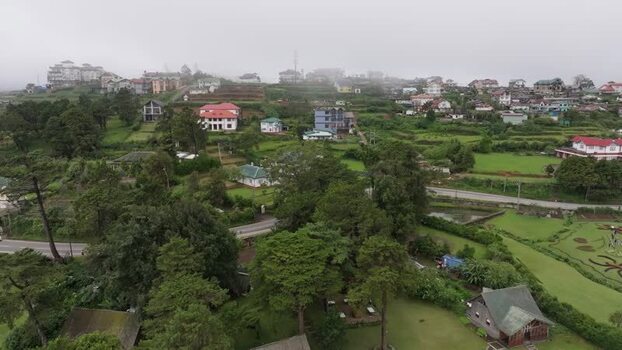 Aerial view of Nuwara Eliya town in Sri Lanka. Aerial view of Nuwara Eliya town in Sri Lanka.