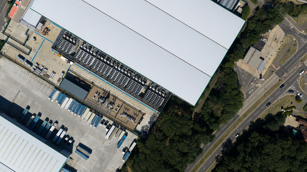 Aerial view of data center in Hemel Hempstead United Kingdom. Aerial view of data center in Hemel Hempstead United Kingdom.