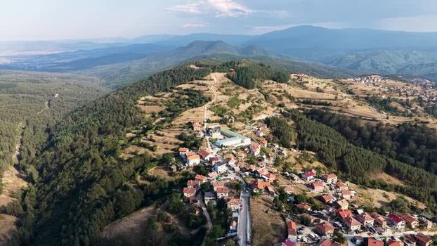 Aerial view of Sveta Petka village in the mountains Bulgaria. Aerial view of Sveta Petka village in the mountains Bulgaria.