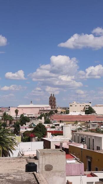 View of the Cathedral of Durango in Durango Mexico.