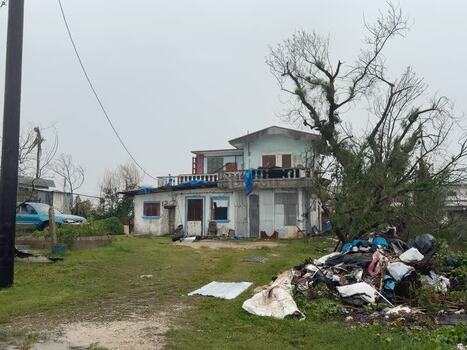 View of storm damage in San Jose Northern Mariana Islands. View of storm damage in San Jose Northern Mariana Islands.