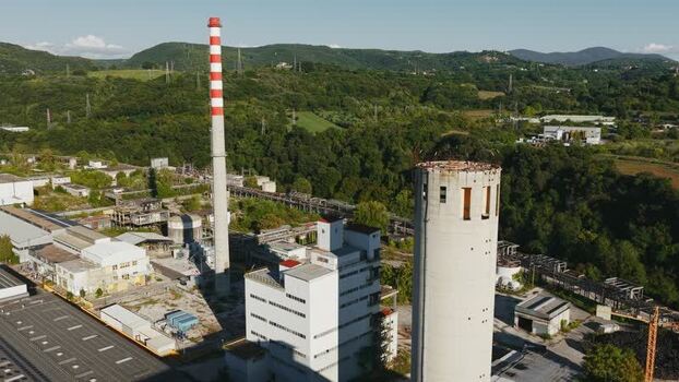 Aerial view of industrial site in Nera Montoro Italy. Aerial view of industrial site in Nera Montoro Italy.