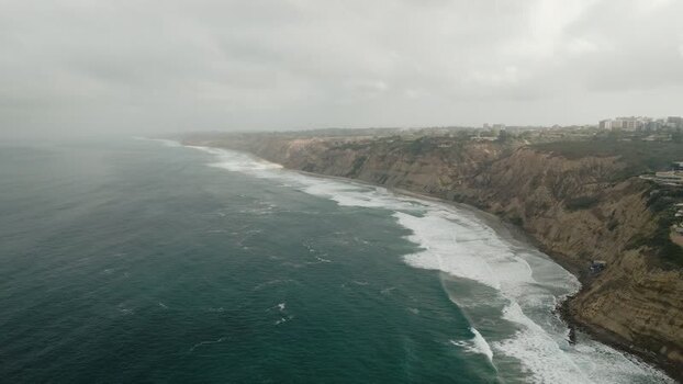 Aerial view of La Jolla Cove United States.