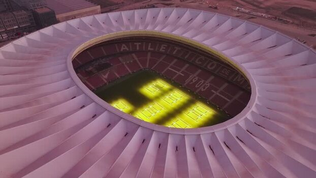 Aerial view of Riyadh Air Metropolitano Stadium Spain.