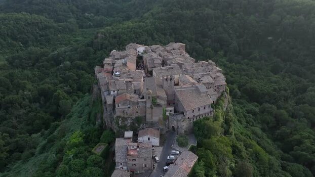 Aerial view of Calcata village Italy. Aerial view of Calcata village Italy.