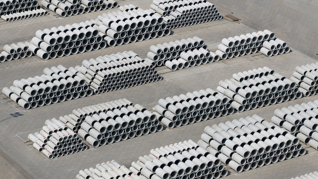 Aerial View of Prefabricated Concrete Elements Aerial View of Prefabricated Concrete Elements