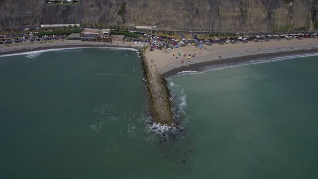 Aerial view of Circuito de Playas in Barranco Peru. Aerial view of Circuito de Playas in Barranco Peru.