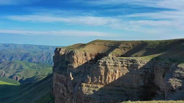 Aerial view of Bermamyt plateau in Karachay Cherkessia Russia.