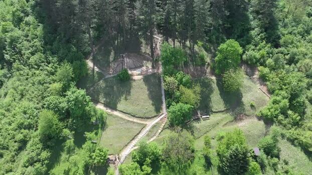 Aerial view of the forested hills in Visoko Bosnia and Herzegovina. Aerial view of the forested hills in Visoko Bosnia and Herzegovina.