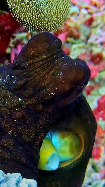 View of a colorful nudibranch on a coral reef Indonesia. View of a colorful nudibranch on a coral reef Indonesia.