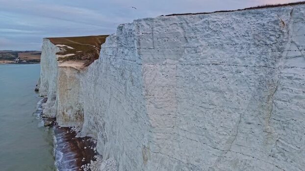 Aerial view of Seven Sisters Cliffs and the coastline United Kingdom. Aerial view of Seven Sisters Cliffs and the coastline United Kingdom.
