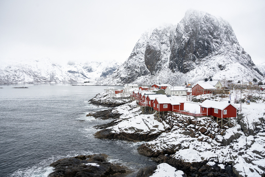 Aerial view of Lofoten archipelago during winter time in beautiful Norway Nordic country aurora borealis Aerial view of Lofoten archipelago during winter time in beautiful Norway Nordic country aurora borealis