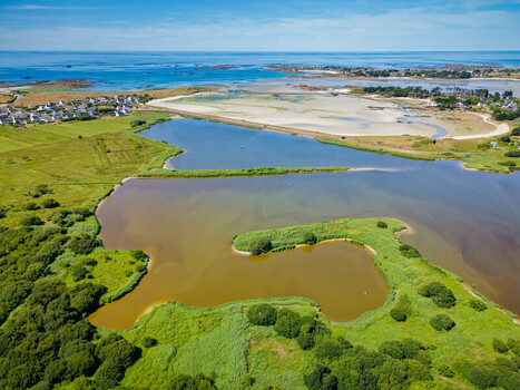 FRANCE. BRITTANY. FINISTERE 29 AERIAL VIEW