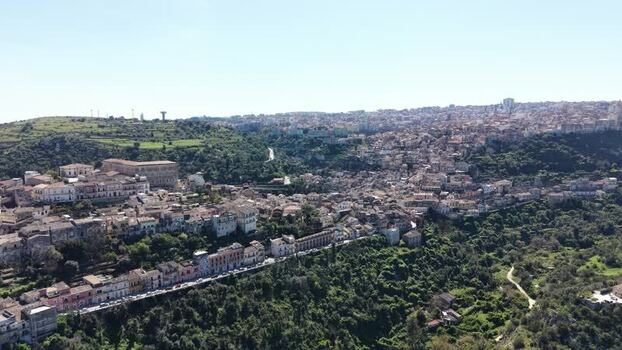 Aerial view of the historic city of Ragusa Italy. Aerial view of the historic city of Ragusa Italy.