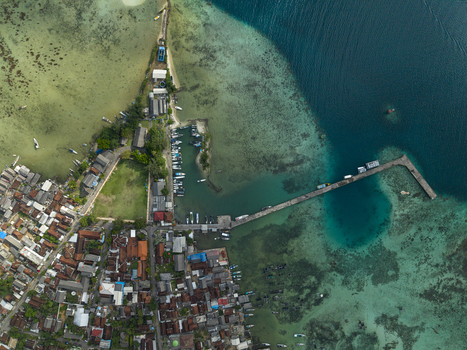 Aerial view of the vibrant Karimunjawa Town Square where the rustic charm of red roofed buildings meets the turquoise embrace of the Java Sea Karimunjawa Central Java Indonesia. Aerial view of the vibrant Karimunjawa Town Square where the rustic charm of red roofed buildings meets the turquoise embrace of the Java Sea Karimunjawa Central Java Indonesia.