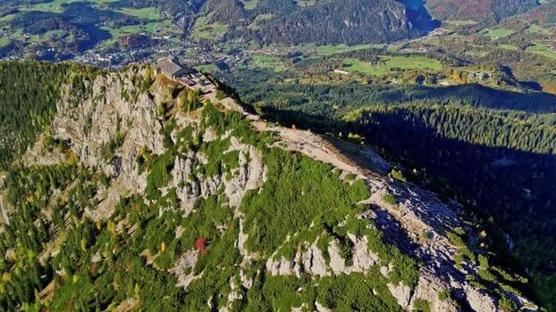 Aerial view of Kehlsteinhaus in Berchtesgaden Germany.