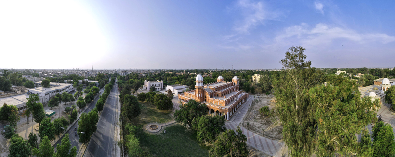 Aerial view of the Bahawalpur Historic Library Punjab Pakistan. Aerial view of the Bahawalpur Historic Library Punjab Pakistan.