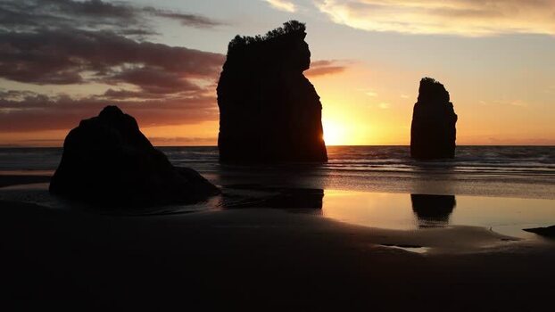View of Three Sisters and Elephant Rock New Zealand. View of Three Sisters and Elephant Rock New Zealand.