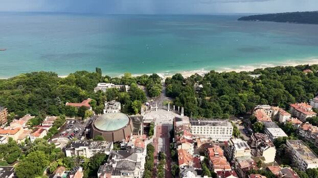 Aerial view of Varna and the Black Sea coast Bulgaria. Aerial view of Varna and the Black Sea coast Bulgaria.