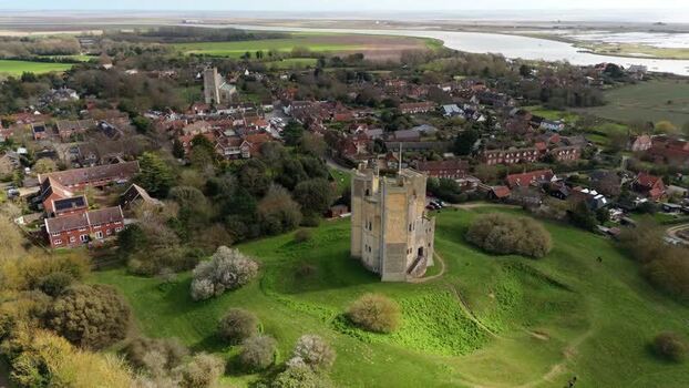 Aerial view of Orford Castle United Kingdom. Aerial view of Orford Castle United Kingdom.