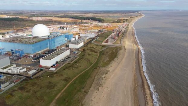 Aerial view of Sizewell Power Station United Kingdom. Aerial view of Sizewell Power Station United Kingdom.