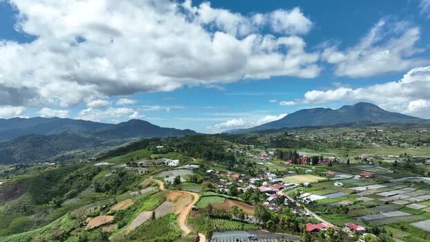 Aerial view of Alahan Panjang village in West Sumatra Indonesia. Aerial view of Alahan Panjang village in West Sumatra Indonesia.