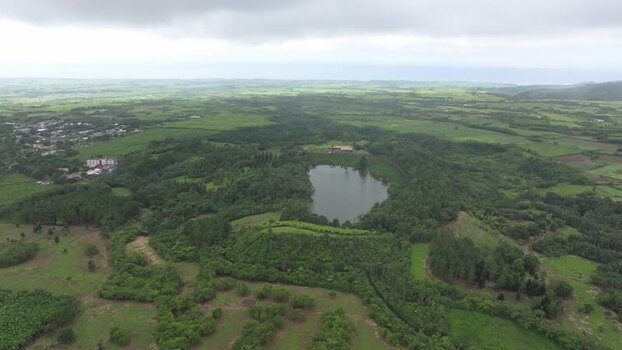 Aerial view of Bois Cheri Tea Factory and lake Mauritius. Aerial view of Bois Cheri Tea Factory and lake Mauritius.