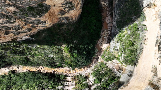 Aerial view of El Vergel canyon in Torotoro Potosi Department Bolivia. Aerial view of El Vergel canyon in Torotoro Potosi Department Bolivia.