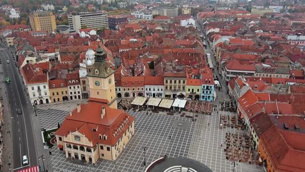 Aerial view of Council Square and Council House Romania. Aerial view of Council Square and Council House Romania.