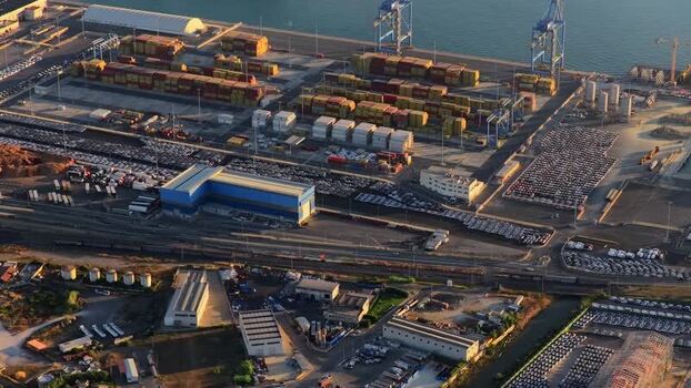 Aerial view of Civitavecchia Port in Civitavecchia Italy. Aerial view of Civitavecchia Port in Civitavecchia Italy.