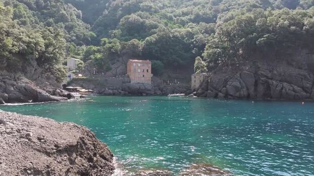 Aerial view of the coastal landscape in Portofino Italy. Aerial view of the coastal landscape in Portofino Italy.