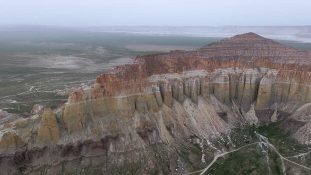 Aerial view of Airakty mountains and desert plains Kazakhstan. Aerial view of Airakty mountains and desert plains Kazakhstan.