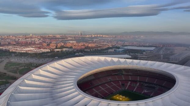Aerial view of Riyadh Air Metropolitano Stadium Spain.