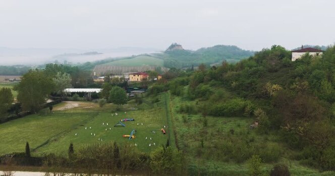 Aerial view of the Balze del Valdarno eroded hills Italy. Aerial view of the Balze del Valdarno eroded hills Italy.