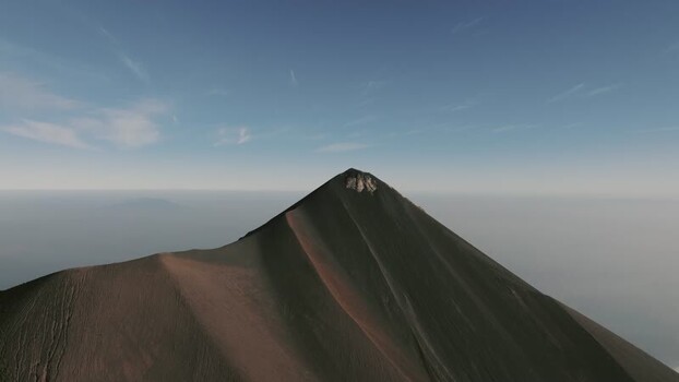 Aerial view of Acatenango volcano peak in Guatemala. Aerial view of Acatenango volcano peak in Guatemala.